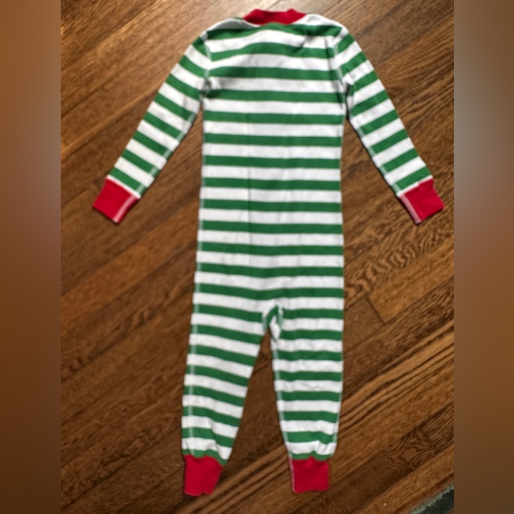 Hanna Anderson Holiday striped onesie (3t)